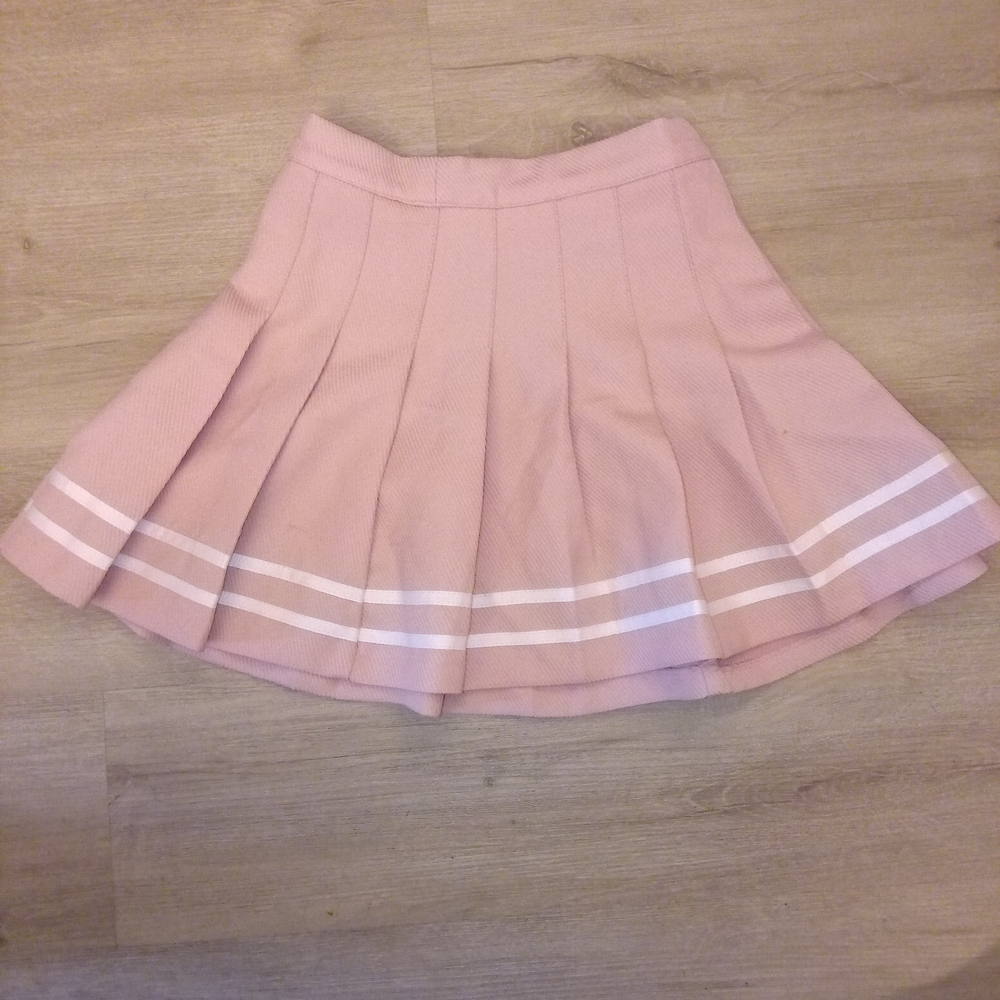 H&M Pink Pleated Mini Skirt Casual